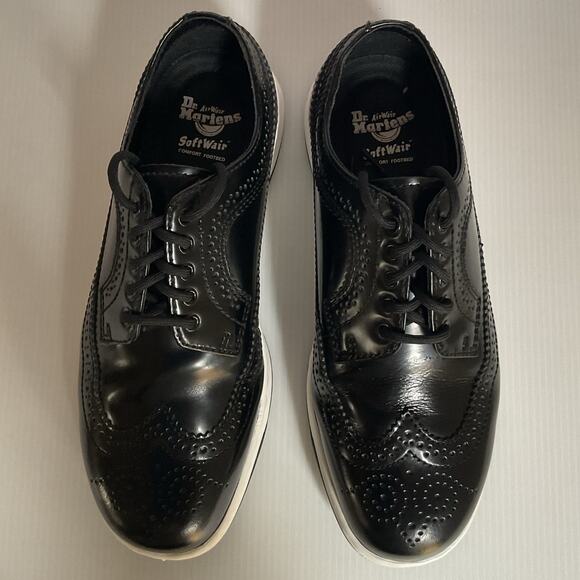 Dr. Martens  Gabe SoftWair Black Leather Brogue Oxford Men’s Sz 7 / EU 39 - Picture 6 of 13